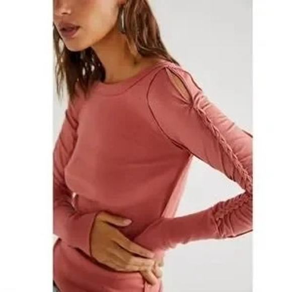 Free People Tops - Free People Daisy Chain Cuff Long Sleeve Blouse Size Small